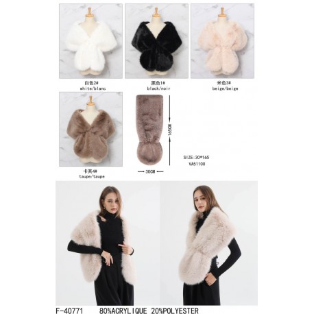 Pancho avec  de fausse fourrure