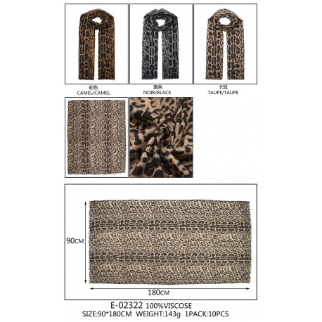 Sjaal 50% viscose 50% katoen